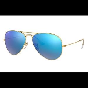 Blue Ray Ban aviator with case